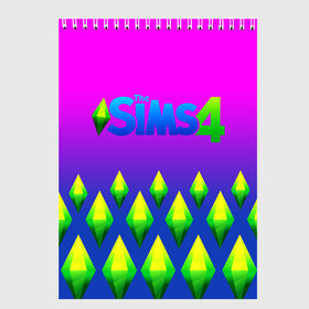 Скетчбук с принтом THE SIMS 4 в Санкт-Петербурге, 100% бумага
 | 48 листов, плотность листов — 100 г/м2, плотность картонной обложки — 250 г/м2. Листы скреплены сверху удобной пружинной спиралью | real life. | sims 4 | the sims | жизнь | семья | симс 2 | симс 3 | симс 4 | симс онлайн | симулятор