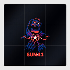 Магнитный плакат 3Х3 с принтом Sum 41 в Санкт-Петербурге, Полимерный материал с магнитным слоем | 9 деталей размером 9*9 см | Тематика изображения на принте: metall | music | punk | rock | sum 41 | альтернатива | метал | музло | музыка | панк | рок | сам 41