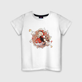 Детская футболка хлопок с принтом GENSHIN IMPACT в Санкт-Петербурге, 100% хлопок | круглый вырез горловины, полуприлегающий силуэт, длина до линии бедер | game | genshin impact | genshin impact 2020 | аниме. | геншин импакт | геншин импакт карта | игра