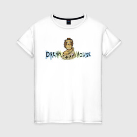 Женская футболка хлопок с принтом Никита Мимимишка DREAMTEAM в Санкт-Петербурге, 100% хлопок | прямой крой, круглый вырез горловины, длина до линии бедер, слегка спущенное плечо | dreamteam | dreamteamhouse | tiktok | блогер | дримтим | мимимишка | никита мимимишка | тикток