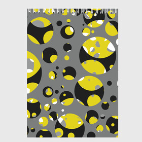 Скетчбук с принтом Цвет года в Санкт-Петербурге, 100% бумага
 | 48 листов, плотность листов — 100 г/м2, плотность картонной обложки — 250 г/м2. Листы скреплены сверху удобной пружинной спиралью | pantone | геометрия | желтый цвет | круги | серый цвет | цвета нового года