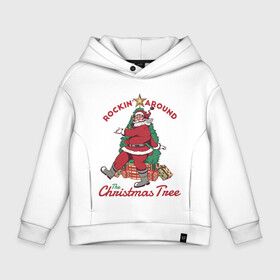 Детское худи Oversize хлопок с принтом Rockin Santa в Санкт-Петербурге, френч-терри — 70% хлопок, 30% полиэстер. Мягкий теплый начес внутри —100% хлопок | боковые карманы, эластичные манжеты и нижняя кромка, капюшон на магнитной кнопке | art | christmas | gifts | holiday | new year | santa | santa claus | star | tree | арт | елка | звезда | новый год | подарки | праздник | рождество | санта | санта клаус