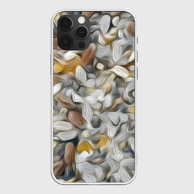 Чехол для iPhone 12 Pro Max с принтом желто-серый каменный узор в Санкт-Петербурге, Силикон |  | abstraction | pebbles | stones | texture | абстракция | галька | камни | мазки | текстура