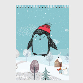 Скетчбук с принтом Милый пингвин в Санкт-Петербурге, 100% бумага
 | 48 листов, плотность листов — 100 г/м2, плотность картонной обложки — 250 г/м2. Листы скреплены сверху удобной пружинной спиралью | 2021 | 7 января | bull | newyear | santa | бык | быки | бычок | год быка | дед мороз | корова | новогодние каникулы | новогодние праздники | новый 2021 | новый год | новый год 2021 | рождество | сани | санта | санта клаус