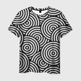 Мужская футболка 3D с принтом Цель в Санкт-Петербурге, 100% полиэфир | прямой крой, круглый вырез горловины, длина до линии бедер | abstrakt | black | glitch | texture.краски | white | абстракция | глитч | градиент | зебра | краски | круг | мишень | паттерн | полигоны | текстура | цвет | цель