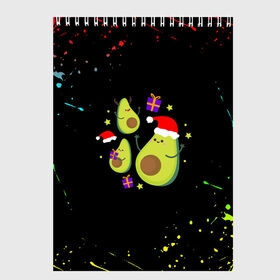 Скетчбук с принтом Новогодние Авокадо в Санкт-Петербурге, 100% бумага
 | 48 листов, плотность листов — 100 г/м2, плотность картонной обложки — 250 г/м2. Листы скреплены сверху удобной пружинной спиралью | авокадо | веган | еда блогеров | мемы | минимализм | прикольные картинки | прикольные надписи | растение | смешное авокадо | фрукт