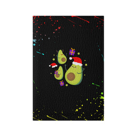 Обложка для паспорта матовая кожа с принтом Новогодние Авокадо в Санкт-Петербурге, натуральная матовая кожа | размер 19,3 х 13,7 см; прозрачные пластиковые крепления | авокадо | веган | еда блогеров | мемы | минимализм | прикольные картинки | прикольные надписи | растение | смешное авокадо | фрукт