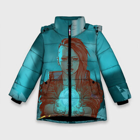 Зимняя куртка для девочек 3D с принтом Cyberpunk 2077 V в Санкт-Петербурге, ткань верха — 100% полиэстер; подклад — 100% полиэстер, утеплитель — 100% полиэстер. | длина ниже бедра, удлиненная спинка, воротник стойка и отстегивающийся капюшон. Есть боковые карманы с листочкой на кнопках, утяжки по низу изделия и внутренний карман на молнии. 

Предусмотрены светоотражающий принт на спинке, радужный светоотражающий элемент на пуллере молнии и на резинке для утяжки. | ceberpunk | v | андроид | герой | главный | земля | киберпанк | киборг | персонаж | планета
