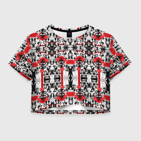 Женская футболка Crop-top 3D с принтом Itachi в Санкт-Петербурге, 100% полиэстер | круглая горловина, длина футболки до линии талии, рукава с отворотами | 