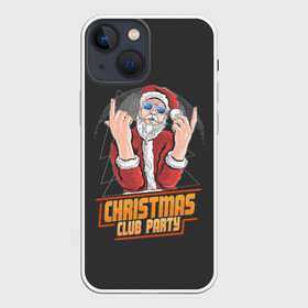 Чехол для iPhone 13 mini с принтом Christmas Club Party в Санкт-Петербурге,  |  | christmas | merry christmas | дед мороз | ёлка | зима | мороз | новый год | подарок | праздник | рождество | с новым годом | санта клаус | снегурочка | снежинки