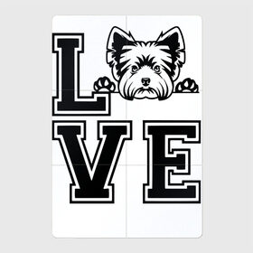 Магнитный плакат 2Х3 с принтом Люблю Йорков в Санкт-Петербурге, Полимерный материал с магнитным слоем | 6 деталей размером 9*9 см | dog | yorkie | yorkshire terrier | домашний питомец | дрессировщик | друг человека | йорик | йорк | йоркширский терьер | кинолог | любитель собак | люблю | любовь | питомник | собака | собаковод | собачка