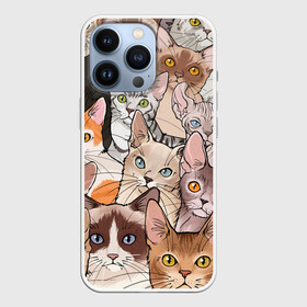 Чехол для iPhone 13 Pro с принтом Котики в Санкт-Петербурге,  |  | cat | cats | cosmos | kitten | mem | memes | rose | roses | глаза | глазки | киска | космос | кот | котёнок | котик | котики | котэ | котята | кошак | кошка | кошки | красивая | мем | мемчики | милая | прикольная | розы | светлая