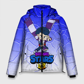 Мужская зимняя куртка 3D с принтом Brawl Stars Эдгар в Санкт-Петербурге, верх — 100% полиэстер; подкладка — 100% полиэстер; утеплитель — 100% полиэстер | длина ниже бедра, свободный силуэт Оверсайз. Есть воротник-стойка, отстегивающийся капюшон и ветрозащитная планка. 

Боковые карманы с листочкой на кнопках и внутренний карман на молнии. | Тематика изображения на принте: bibi | brawl stars | byron | crow | edgar | edgar brawl stars | kolett | leon | spike | sprout | surge | байрон | боец | бравл старс | бравлер | вольт | герои | девочкам | детям | колетт | леон | логотипы игр | мальчикам | персонажи игр |