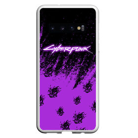 Чехол для Samsung Galaxy S10 с принтом Cyberpunk neon. в Санкт-Петербурге, Силикон | Область печати: задняя сторона чехла, без боковых панелей | Тематика изображения на принте: cd project red | cyberpunk 2077 | keanu reeves | samurai | киану ривз | киберпанк 2077 | самураи