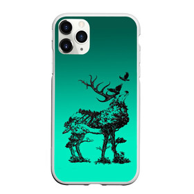 Чехол для iPhone 11 Pro Max матовый с принтом олень из лесных символов в Санкт-Петербурге, Силикон |  | ворон | градиент | деревья | животное | зверь | лес | лось | олень | природа | рога | сила | силуэт | символы | эко | экология