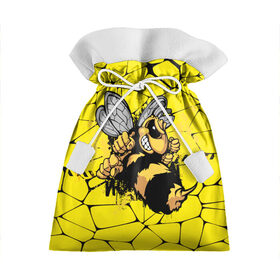 Подарочный 3D мешок с принтом Дикая пчела в Санкт-Петербурге, 100% полиэстер | Размер: 29*39 см | дикая пчела | жало | мед | насекомые | опасность | соты | текстура | шершень