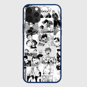 Чехол для iPhone 12 Pro с принтом Haikyu pattern в Санкт-Петербурге, силикон | область печати: задняя сторона чехла, без боковых панелей | haikyu | аниме | бокуро | волейбол | кагеяме | манга | тецуро | хината | цукишима