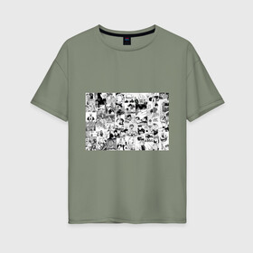 Женская футболка хлопок Oversize с принтом Haikyu в Санкт-Петербурге, 100% хлопок | свободный крой, круглый ворот, спущенный рукав, длина до линии бедер
 | haikyu | аниме | бокуро | волейбол | кагеяме | манга | тецуро | хината | цукишима
