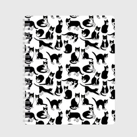 Тетрадь с принтом Котики Чёрно-белые в Санкт-Петербурге, 100% бумага | 48 листов, плотность листов — 60 г/м2, плотность картонной обложки — 250 г/м2. Листы скреплены сбоку удобной пружинной спиралью. Уголки страниц и обложки скругленные. Цвет линий — светло-серый
 | Тематика изображения на принте: cat | cats | cosmos | kitten | mem | memes | rose | roses | глаза | глазки | киска | космос | кот | котёнок | котик | котики | котэ | котята | кошак | кошка | кошки | красивая | мем | мемчики | милая | прикольная | розы | светлая