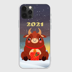 Чехол для iPhone 12 Pro Max с принтом Бык с подарками 2021 в Санкт-Петербурге, Силикон |  | 2021 | 7 января | bull | newyear | santa | бык | быки | бычок | год быка | дед мороз | корова | новогодние каникулы | новогодние праздники | новый 2021 | новый год | новый год 2021 | рождество | сани | санта | санта клаус