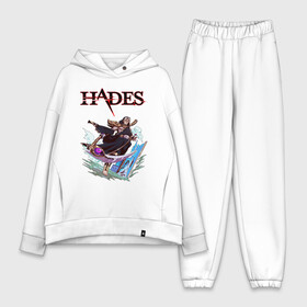 Женский костюм хлопок Oversize с принтом HADES THANATOS в Санкт-Петербурге,  |  | aphrodite | artemis | athena | hade | hades | nyx. | poseidon | zagreus | zeus | афродита | загрей | зевс | игра hades | посейдон