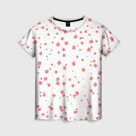 Женская футболка 3D с принтом 100 процентов (эмоджи) в Санкт-Петербурге, 100% полиэфир ( синтетическое хлопкоподобное полотно) | прямой крой, круглый вырез горловины, длина до линии бедер | 100 процентов | смайл | узор | эмоджи | эмодзи