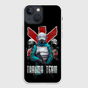 Чехол для iPhone 13 mini с принтом CYBERPUNK TRAUMA TEAM в Санкт-Петербурге,  |  | ambulance | cd prodject | cyberpunk 2077 | future | game | japan | kianu | logo | medicine | pc | rpg | samurai | trauma | trauma team | банды | будущее | игры | киану ривз | киберпанк | киберпанк 2077 | киборги | компьютер | медики скорая 