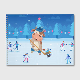 Альбом для рисования с принтом Бык играет в хоккей в Санкт-Петербурге, 100% бумага
 | матовая бумага, плотность 200 мг. | Тематика изображения на принте: 2021 | 7 января | bull | newyear | santa | бык | быки | бычок | год быка | дед мороз | корова | новогодние каникулы | новогодние праздники | новый 2021 | новый год | новый год 2021 | рождество | сани | санта | санта клаус