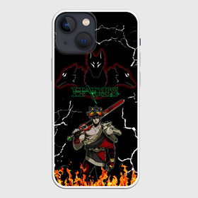 Чехол для iPhone 13 mini с принтом Hades в Санкт-Петербурге,  |  | cracks | dark | fire | game | game   hades | hades | hades print | hades t shirt | zagreus | zagreus print | загрей | игра | игра   hades | кофта hades | огонь | принт hades | принт загрей | темный | трехглавый цербер | трещины | футболка 