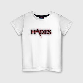 Детская футболка хлопок с принтом Hades Logo (Z) в Санкт-Петербурге, 100% хлопок | круглый вырез горловины, полуприлегающий силуэт, длина до линии бедер | Тематика изображения на принте: 