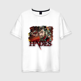 Женская футболка хлопок Oversize с принтом Hades Zagreus (Z) в Санкт-Петербурге, 100% хлопок | свободный крой, круглый ворот, спущенный рукав, длина до линии бедер
 | 