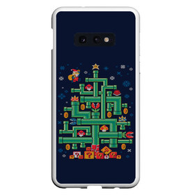 Чехол для Samsung S10E с принтом NEW YEAR MARIO в Санкт-Петербурге, Силикон | Область печати: задняя сторона чехла, без боковых панелей | 2021 | christmas | game | mario | new year | presents | winter | денди | елка | игры | марио | новый год | подарки | рождество | свитер