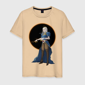 Мужская футболка хлопок с принтом Темная колдунья в Санкт-Петербурге, 100% хлопок | прямой крой, круглый вырез горловины, длина до линии бедер, слегка спущенное плечо. | ведьма | девушка | колдунья | маг | магия | фэнтези