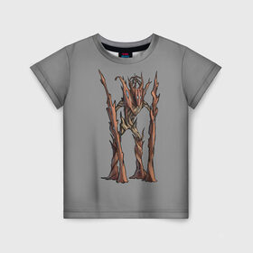 Детская футболка 3D с принтом Магическое дерево в Санкт-Петербурге, 100% гипоаллергенный полиэфир | прямой крой, круглый вырез горловины, длина до линии бедер, чуть спущенное плечо, ткань немного тянется | Тематика изображения на принте: branch | magic | monster | tree | великан | ветки | дерево | кора | стоит