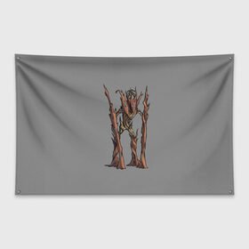 Флаг-баннер с принтом Магическое дерево в Санкт-Петербурге, 100% полиэстер | размер 67 х 109 см, плотность ткани — 95 г/м2; по краям флага есть четыре люверса для крепления | Тематика изображения на принте: branch | magic | monster | tree | великан | ветки | дерево | кора | стоит