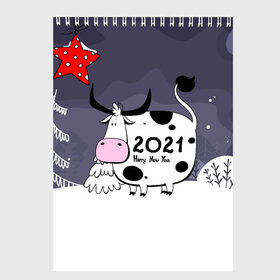 Скетчбук с принтом Корова 2021 в Санкт-Петербурге, 100% бумага
 | 48 листов, плотность листов — 100 г/м2, плотность картонной обложки — 250 г/м2. Листы скреплены сверху удобной пружинной спиралью | 2021 | 7 января | bull | newyear | santa | бык | быки | бычок | год быка | дед мороз | корова | новогодние каникулы | новогодние праздники | новый 2021 | новый год | новый год 2021 | рождество | сани | санта | санта клаус