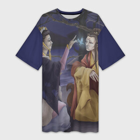 Платье-футболка 3D с принтом Уроки танцев в Санкт-Петербурге,  |  | carpg | кицунэ | лиса оборотень | магия | фэнтези