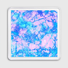 Магнит 55*55 с принтом Нежные краски в Санкт-Петербурге, Пластик | Размер: 65*65 мм; Размер печати: 55*55 мм | Тематика изображения на принте: abstract | blue | casual | casual style | pink | texture | абстрактный рисунок | абстракция | блики | брызги | вода | волны | градиент | краски | мазки | море | морская | пастельные цвета | повседневный | пятна красок