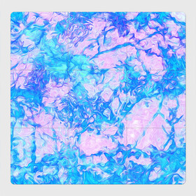 Магнитный плакат 3Х3 с принтом Нежные краски в Санкт-Петербурге, Полимерный материал с магнитным слоем | 9 деталей размером 9*9 см | Тематика изображения на принте: abstract | blue | casual | casual style | pink | texture | абстрактный рисунок | абстракция | блики | брызги | вода | волны | градиент | краски | мазки | море | морская | пастельные цвета | повседневный | пятна красок