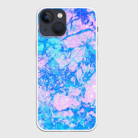 Чехол для iPhone 13 mini с принтом Нежные краски в Санкт-Петербурге,  |  | abstract | blue | casual | casual style | pink | texture | абстрактный рисунок | абстракция | блики | брызги | вода | волны | градиент | краски | мазки | море | морская | пастельные цвета | повседневный | пятна красок