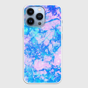 Чехол для iPhone 13 Pro с принтом Нежные краски в Санкт-Петербурге,  |  | abstract | blue | casual | casual style | pink | texture | абстрактный рисунок | абстракция | блики | брызги | вода | волны | градиент | краски | мазки | море | морская | пастельные цвета | повседневный | пятна красок