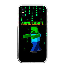 Чехол для iPhone XS Max матовый с принтом Minecraft в Санкт-Петербурге, Силикон | Область печати: задняя сторона чехла, без боковых панелей | minecraft | алекс | белый | блоки | ведьма | взрывчатка | визера | волк | гаст | добывать | дракон | зеленый куб | зомби | игра | крафт | крипер | кубики | лошадка | майн | майнкрафт | манкрафт | овечка | оцелот