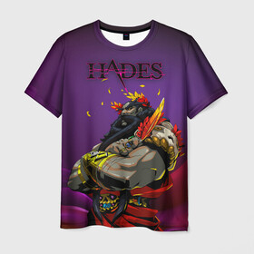 Мужская футболка 3D с принтом Hades в Санкт-Петербурге, 100% полиэфир | прямой крой, круглый вырез горловины, длина до линии бедер | game | games | hades | аид | арт | загрей | хадес | хадэс