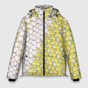 Мужская зимняя куртка 3D с принтом Банана-котики в Санкт-Петербурге, верх — 100% полиэстер; подкладка — 100% полиэстер; утеплитель — 100% полиэстер | длина ниже бедра, свободный силуэт Оверсайз. Есть воротник-стойка, отстегивающийся капюшон и ветрозащитная планка. 

Боковые карманы с листочкой на кнопках и внутренний карман на молнии. | meme | динамики | идея | котик | манера | мемы | образ действия | панда | песик | символ | ушан