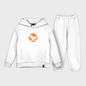 Детский костюм хлопок Oversize с принтом KARASUNO HIGHSCHOOL VOLLEYBALL CLUB logotype в Санкт-Петербурге,  |  | anime | haikyu | haikyuu | karasuno | аниме | волейбол | ворон | карасуно | манга | мяч | сёё хината