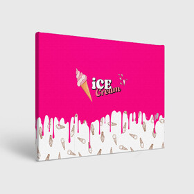 Холст прямоугольный с принтом Ice Cream BlackPink в Санкт-Петербурге, 100% ПВХ |  | blackpink | blink | bts | exo | icecream | jennie | jisoo | korea | kpop | lisa | love | rose | блекпинк | девушки | корея | кпоп | музыка