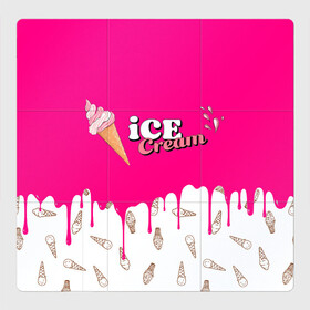 Магнитный плакат 3Х3 с принтом Ice Cream BlackPink в Санкт-Петербурге, Полимерный материал с магнитным слоем | 9 деталей размером 9*9 см | Тематика изображения на принте: blackpink | blink | bts | exo | icecream | jennie | jisoo | korea | kpop | lisa | love | rose | блекпинк | девушки | корея | кпоп | музыка