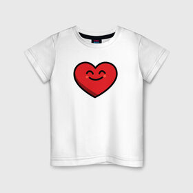 Детская футболка хлопок с принтом Сердце Дочка в Санкт-Петербурге, 100% хлопок | круглый вырез горловины, полуприлегающий силуэт, длина до линии бедер | family | family look | детские | для всей семьи | семейные | семья | фэмили лук