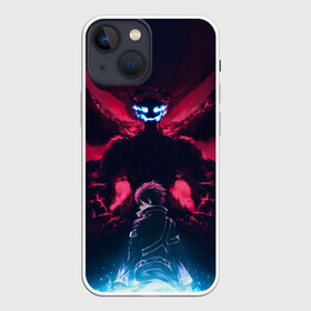 Чехол для iPhone 13 mini с принтом Kirito спиной в Санкт-Петербурге,  |  | alice | alicization | asuna | kirito | sao | sword art online | underworld | алиса | алисизация | асуна | кирито | мастера меча онлайн | чёрный мечник | юджио