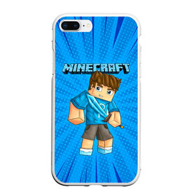 Чехол для iPhone 7Plus/8 Plus матовый с принтом Minecraft в Санкт-Петербурге, Силикон | Область печати: задняя сторона чехла, без боковых панелей | minecraft | алекс | белый | блоки | ведьма | взрывчатка | визера | волк | гаст | добывать | дракон | зеленый куб | зомби | игра | крафт | крипер | кубики | лошадка | майн | майнкрафт | манкрафт | овечка | оцелот